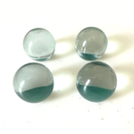 Clear Light Blue Green 19mm Domed Cabochons