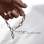 Solo Fit Bracelet - 片手で完結するフック式ブレスレット - ペア ペアブレスレット サージカルステンレス つけっぱなし 着脱がラク シルバー チェーン プール 海 夏 シルバー