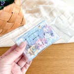 【2個セット】PVC 子供用 ポケットティッシュケース クリア ラメ 透明 ポケットティッシュポーチ キッズサイズ