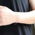 【14kgf】beading chain bracelet -つけっぱなしOK 極細チェーンとろみブレス-