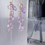 2pcs)3935)ビーズチェーン)purple crystal#5q