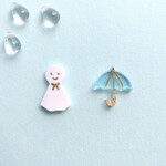 再販！てるてる坊主と傘のピアス/イヤリング