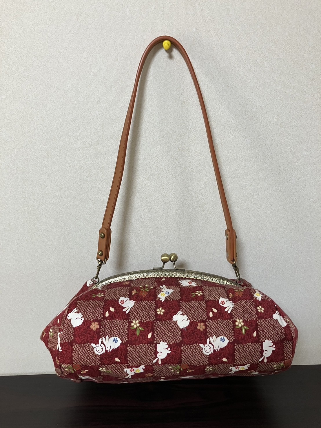 ハンドメイド☆アンズルーム☆小さめ2WAY☆がま口 バッグ