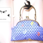 がま口ハンドバッグ　＊Ｗａｖｅ Ｓｗａｌｌｏｗ＊