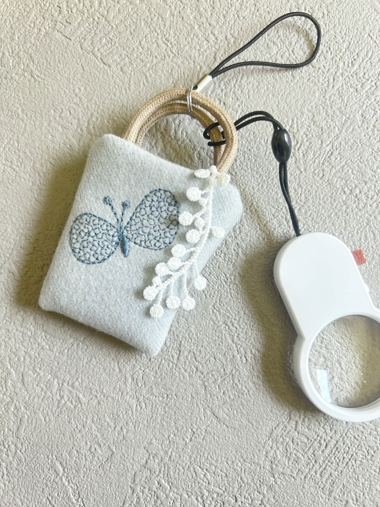myumyu**さま専用　ミナペルホネン❁Babyうさぎバッグチャーム ハンドメイド ミナペルホネン×CHECK&STRIPE うさぎチャーム