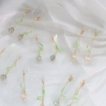 ぷっくりチューリップの耳飾り【 淡恋Blue 】 earring