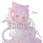 [16] オリジナル人物ステッカー　猫耳　女の子ステッカー