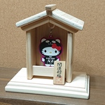 推し活グッツ入れ　お祀り用　小さな ほこら風　ケース　お守り　国産檜造り　飾台付