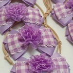 トリミングチョーカーリボン　紫陽花
