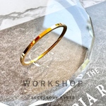 ☆再入荷【1pc】ステンレスフラットリング　18kgpゴールド