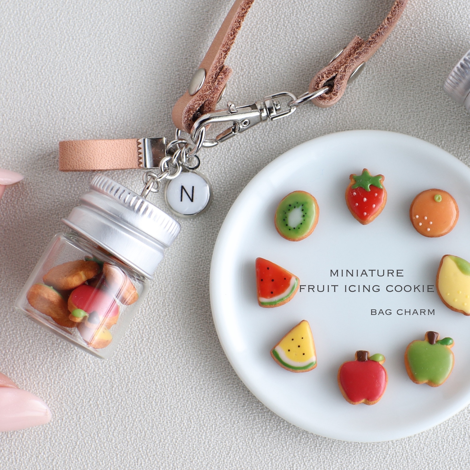 ハンドメイド バッグチャーム クッキー アイシング くま myaasweets 66be79fda464a286e8e0ca2ded3ca3