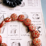 【2コセット】JIRI＊IVANA#czech beads#チェコビーズ　star13㍉ 朱赤(透明感あり)/bronze