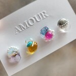 【アソビゴコロ/ピアス/イヤリング】天然石ピアス　天然石イヤリング　1点物ピアス　1点物イヤリング　ランダム発送