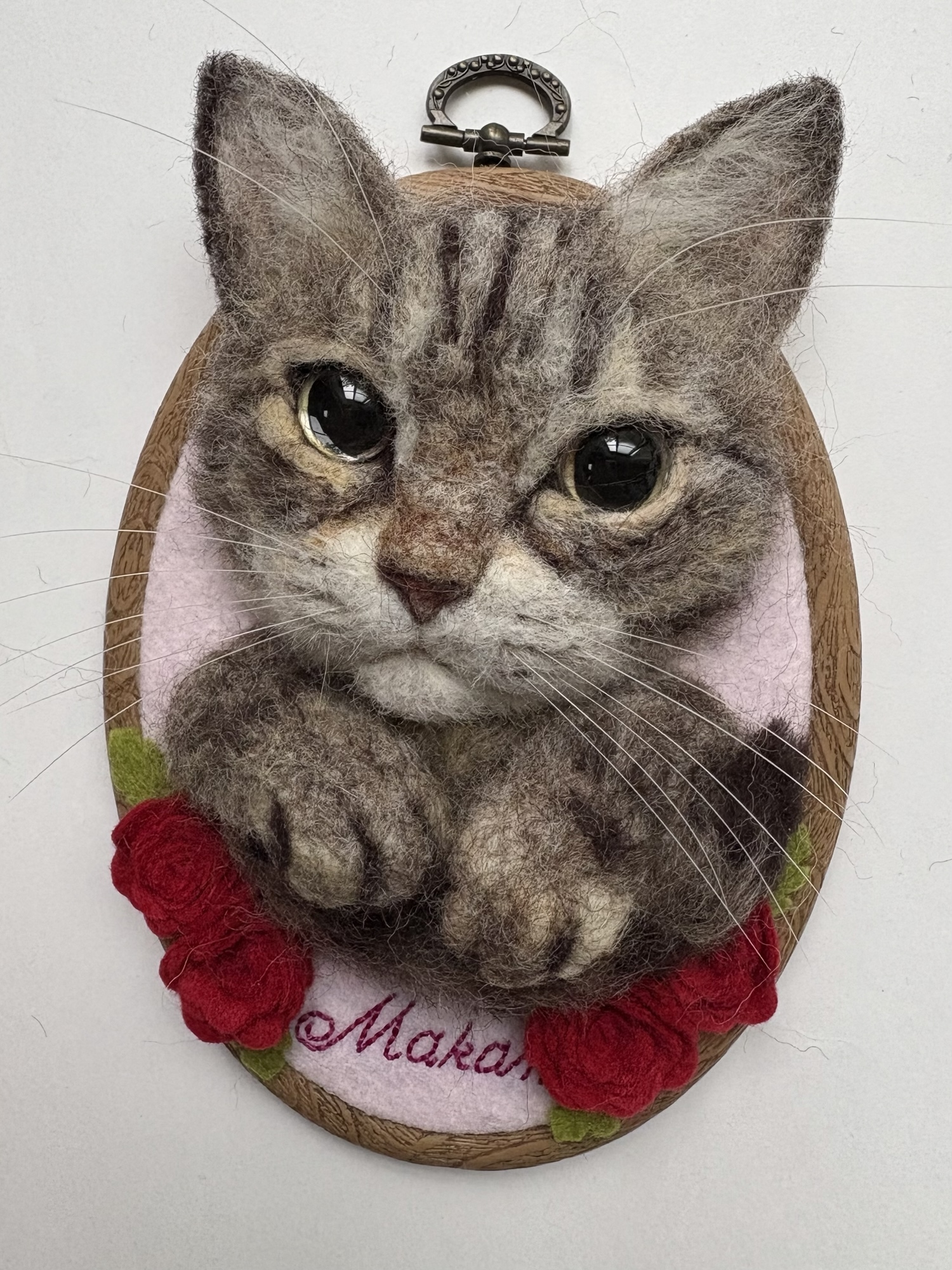 オーダーメイド】羊毛フェルト猫ポートレート《大タイプ上半身像