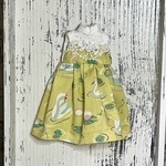 1/12ドール ノースリーブワンピース　リバティ・パラダイスランズマノンyellow