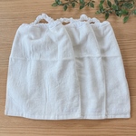 ②2重×３枚組　ネームタグ付  白　タオル エプロン   おりこうエプロン