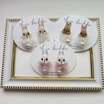 うさぎふわふわピアス＊イヤリング(white)
