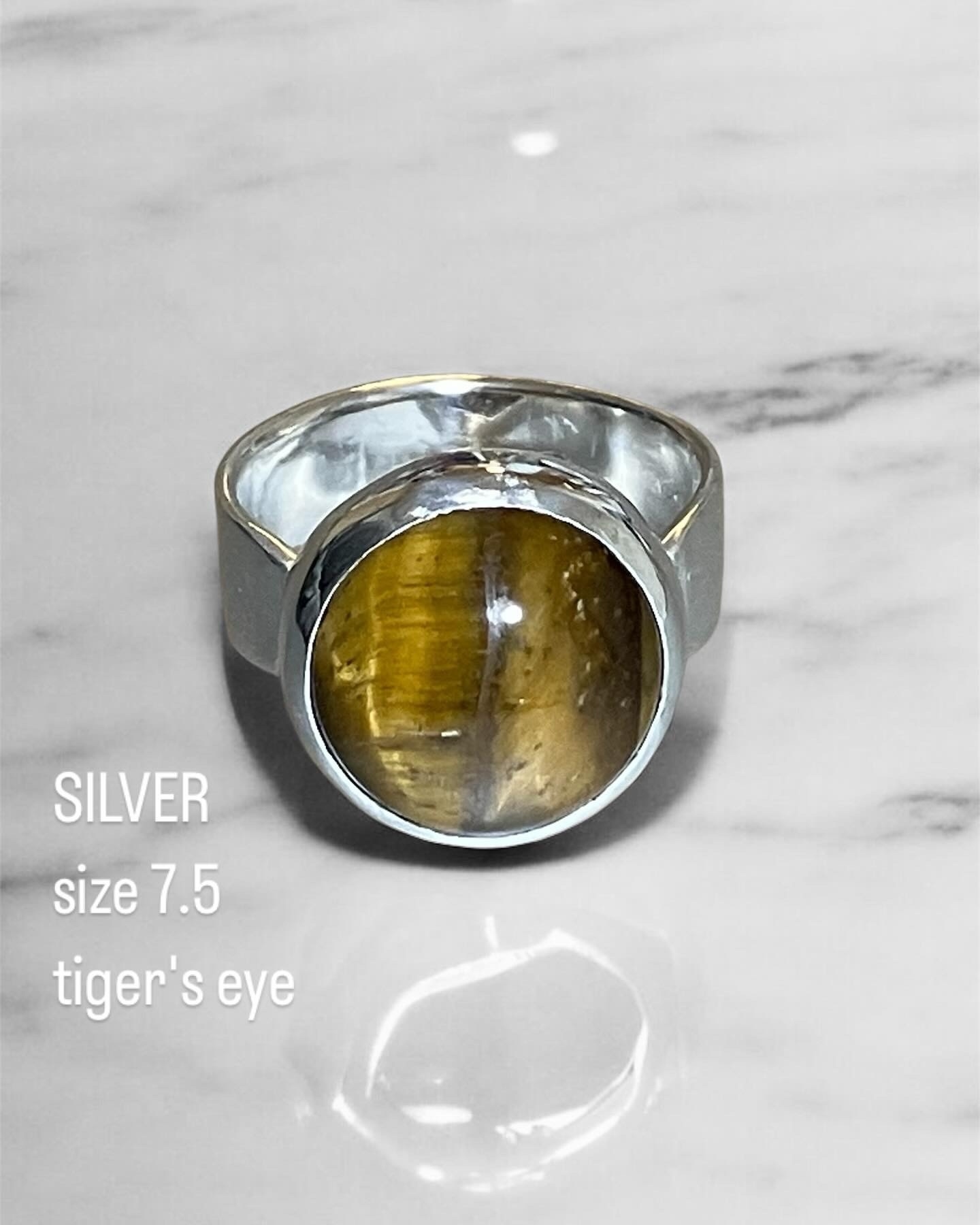 公式サイト ハンドメイド jewelry Charch 7.5号タイガーアイ シルバーリング アクセサリー