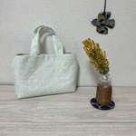 【専用②】forest tile・ホワイトのおでかけトートバッグ・ミニ