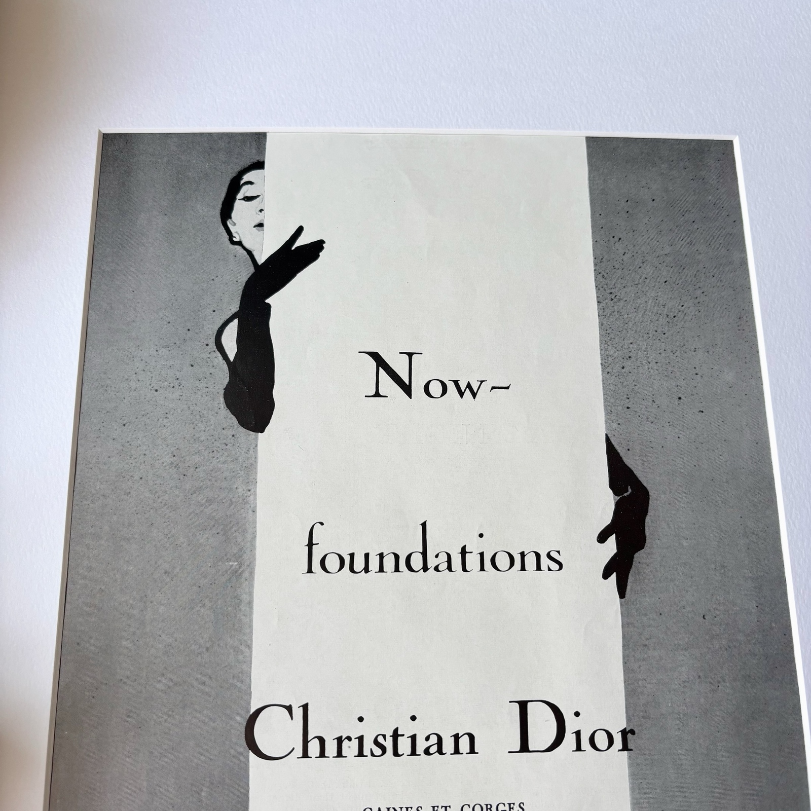 1957 広告＞Christian Dior Rene Gruau ディオール ルネ・グリュオ
