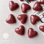 【2pcs】ハート カボション アクリル 樹脂 レッド CB-075