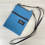 【ピーコックブルー】11号帆布　縦型サコッシュ　長さ調整可能なショルダーストラップ付き　ユニセックスサコッシュ