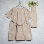 大島紬 着物リメイク👘ロングチュニック＋ストール付き