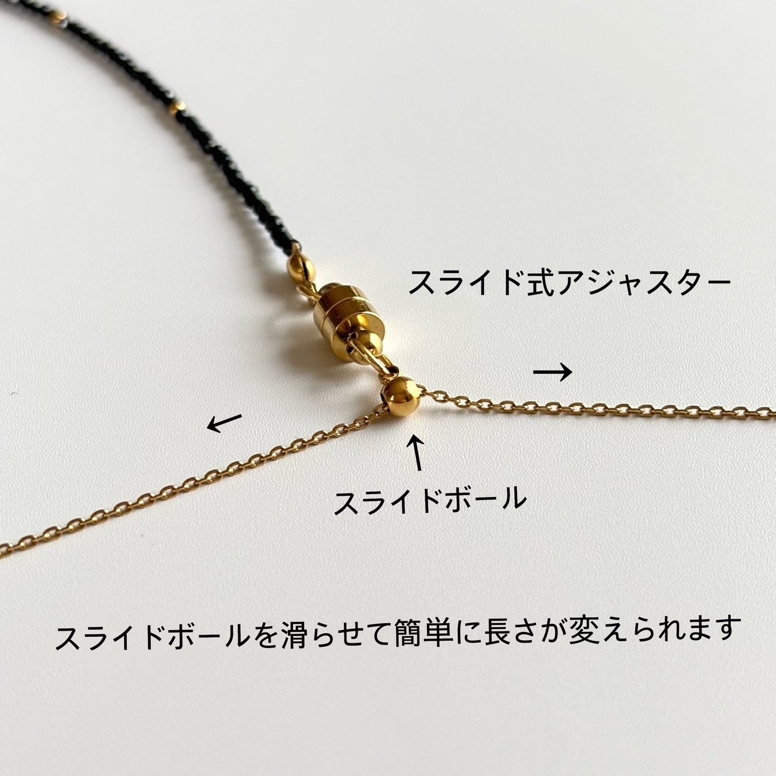 BOX付✨天然スピネル 2連 14kgf ネックレス ＼ スライドチェーン ／ BOX付✨天然スピネル 2連 14kgf ネックレス ＼ スライドチェーン ／