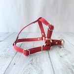 【本革】犬用ハーネス☆赤☆ 中型/小型用