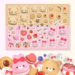 【10枚】コラージュペーパー うさくまスイーツ A4 / 10-sheet Set, Collage Paper, Bear & Rabbit Sweets
