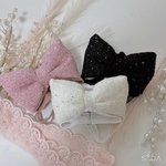再販　おリボンカチューシャ🎀ツイード生地