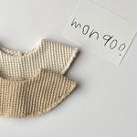 【　cutoff waffle 360°bib  】切りっぱなし　フリンジ　ワッフル　ユニセックス　シンプル　スタイ