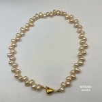 本真珠　淡水パール ネックレス ハート型マグネットクラスプ留め具
