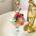 ミニチュア カラフルチョコミントパフェのチャーム or 片方ピアス