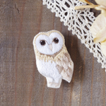 ◆受注制作◆動物達の生活 メンフクロウさん　刺繍ブローチ