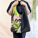 大容量！ 大きなワンショルダートートバッグ   ワンハンドルバッグ　畳めるバッグ　サブバッグや旅行にも便利　ハワイ生地