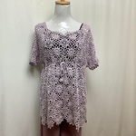   お気に入りに追加0 コットン●M~LL●花モチーフのチュニック(ラベンダー)