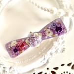 💠紫陽花のリボン型ヘアクリップ