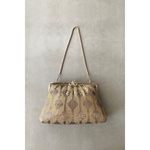 【SALE】Vintage retro silver×yellow metal mesh bag