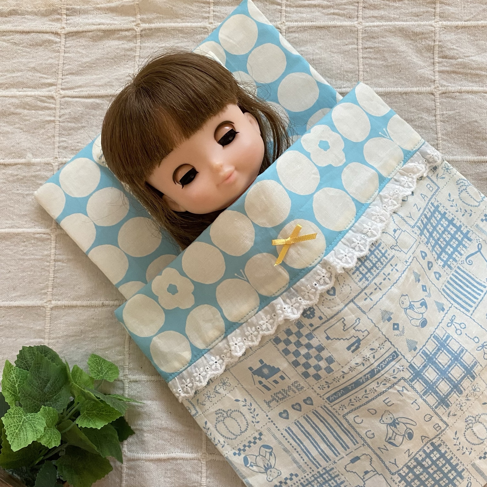 ハンドメイド　ソランちゃん　お布団セット　ドール ソランちゃん レミンちゃんコルネちゃんメルちゃん布団セット お