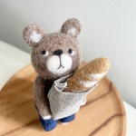 お買い物クマさん 羊毛フェルト(再販)