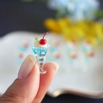 夏限定【ピアス/イヤリング】向日葵の練りきりと青空ソーダ | Sun Flower Earrings 