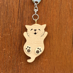 笑う猫のキーホルダー