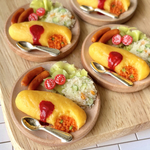 〈おひとつ〉ミニチュアフード　カフェプレートのオムライス