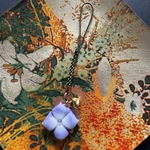 紫陽花と鈴の根付紫