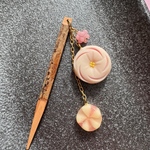 梅と飴の帯飾りピンク