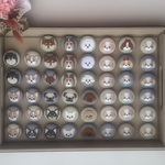 38mmくるみボタン刺繍バッジ（クリップ付き）犬友さんや犬好きさんへのプレゼントにも★