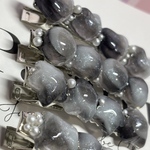 波石ヘアクリップ〜ゴシック〜
