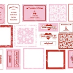chan.ce オリジナルステッカーシート　2枚入り  Happy birthday to me  ［red］ コラージュステッカー　