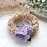 レース編み・紫陽花のシュシュ